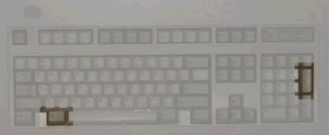 Extended PC keyboard with control and plus keys highlighted